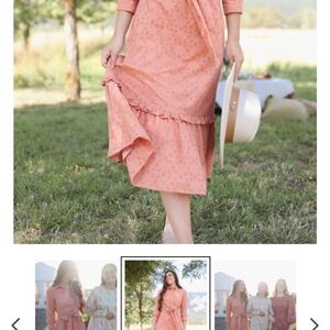 Dainty Jewells Peach Midi Dress